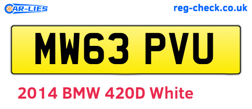 MW63PVU are the vehicle registration plates.