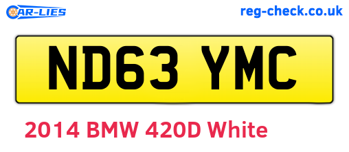 ND63YMC are the vehicle registration plates.