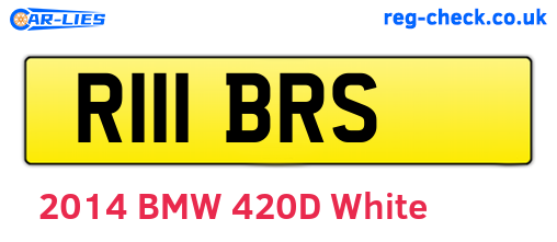 R111BRS are the vehicle registration plates.