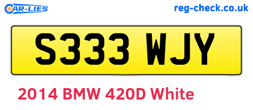 S333WJY are the vehicle registration plates.
