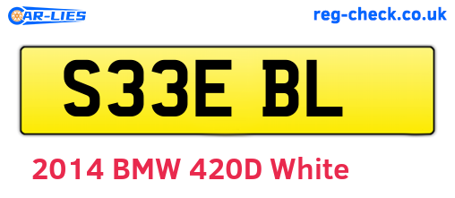 S33EBL are the vehicle registration plates.