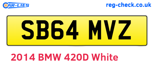 SB64MVZ are the vehicle registration plates.