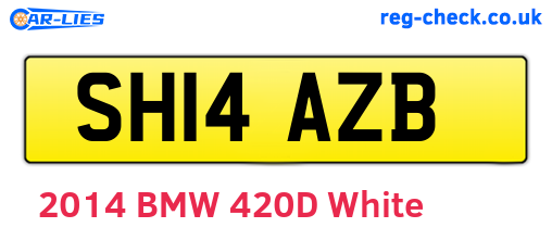 SH14AZB are the vehicle registration plates.
