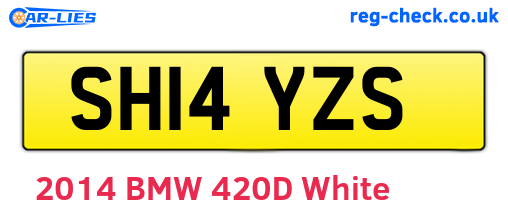 SH14YZS are the vehicle registration plates.
