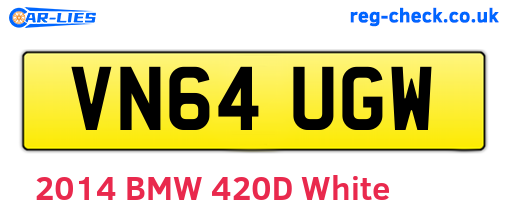 VN64UGW are the vehicle registration plates.