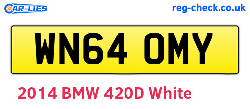 WN64OMY are the vehicle registration plates.