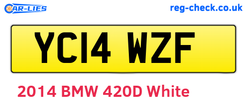 YC14WZF are the vehicle registration plates.