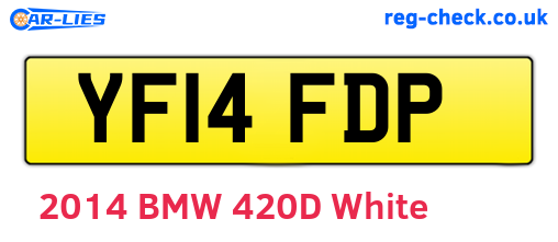 YF14FDP are the vehicle registration plates.