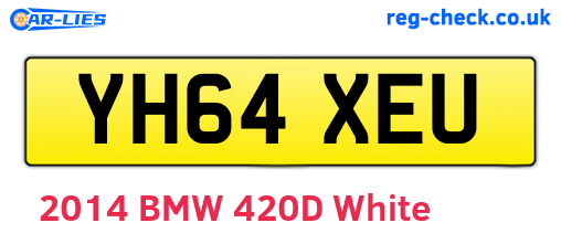 YH64XEU are the vehicle registration plates.