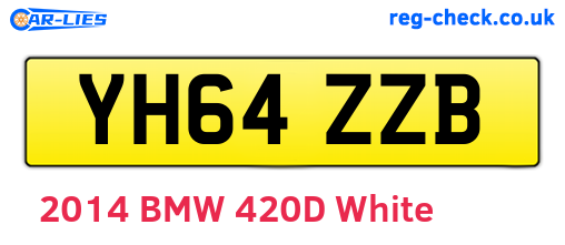 YH64ZZB are the vehicle registration plates.