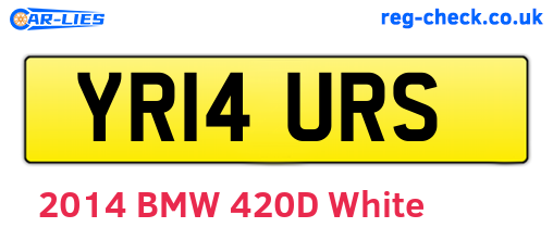 YR14URS are the vehicle registration plates.