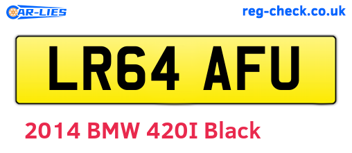 LR64AFU are the vehicle registration plates.