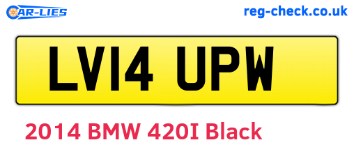 LV14UPW are the vehicle registration plates.