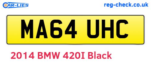 MA64UHC are the vehicle registration plates.