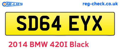 SD64EYX are the vehicle registration plates.