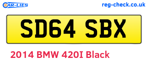 SD64SBX are the vehicle registration plates.
