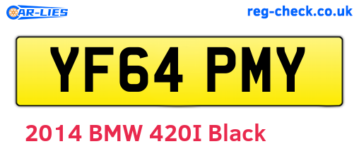 YF64PMY are the vehicle registration plates.