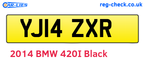 YJ14ZXR are the vehicle registration plates.
