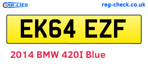 EK64EZF are the vehicle registration plates.
