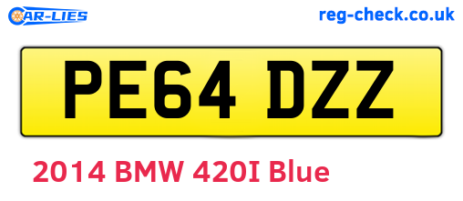 PE64DZZ are the vehicle registration plates.