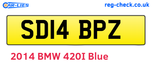 SD14BPZ are the vehicle registration plates.