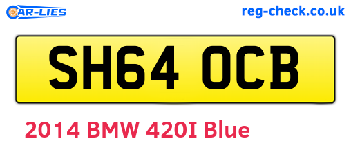 SH64OCB are the vehicle registration plates.