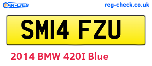 SM14FZU are the vehicle registration plates.