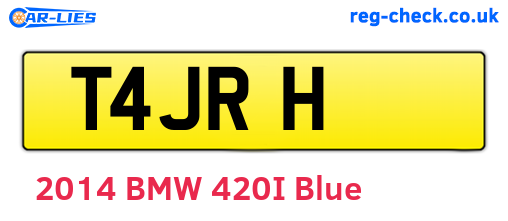 T4JRH are the vehicle registration plates.
