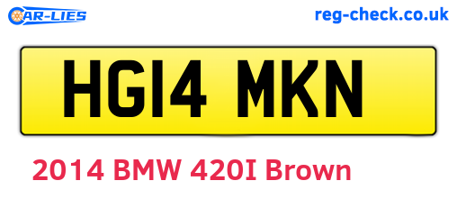 HG14MKN are the vehicle registration plates.