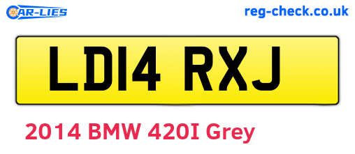LD14RXJ are the vehicle registration plates.