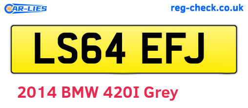 LS64EFJ are the vehicle registration plates.