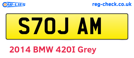 S70JAM are the vehicle registration plates.