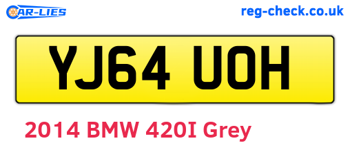 YJ64UOH are the vehicle registration plates.