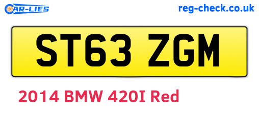 ST63ZGM are the vehicle registration plates.