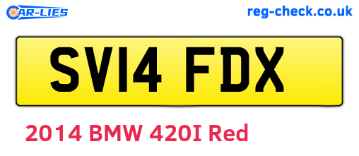 SV14FDX are the vehicle registration plates.