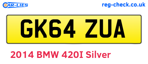 GK64ZUA are the vehicle registration plates.