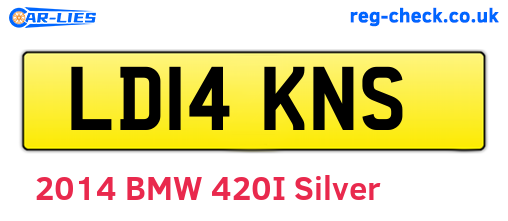 LD14KNS are the vehicle registration plates.