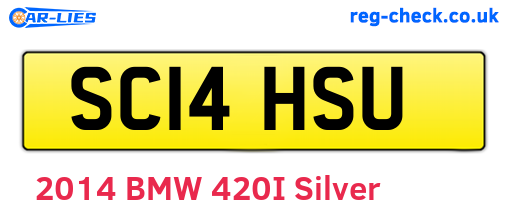 SC14HSU are the vehicle registration plates.