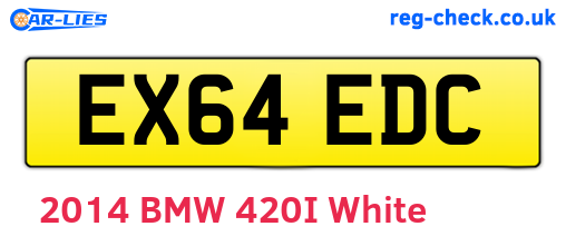 EX64EDC are the vehicle registration plates.