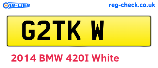 G2TKW are the vehicle registration plates.