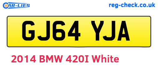 GJ64YJA are the vehicle registration plates.