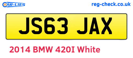 JS63JAX are the vehicle registration plates.
