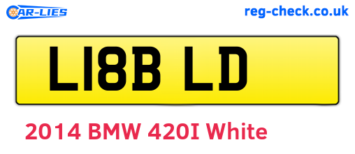 L18BLD are the vehicle registration plates.