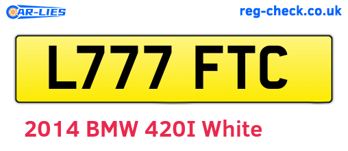 L777FTC are the vehicle registration plates.