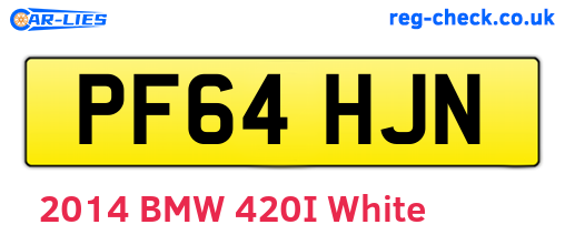 PF64HJN are the vehicle registration plates.