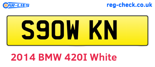 S90WKN are the vehicle registration plates.