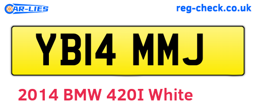 YB14MMJ are the vehicle registration plates.