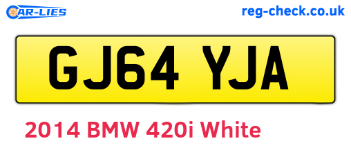 White 2014 BMW 420i (GJ64YJA)