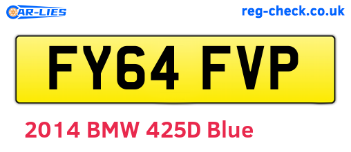 FY64FVP are the vehicle registration plates.