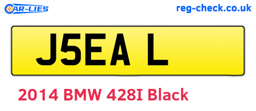 J5EAL are the vehicle registration plates.